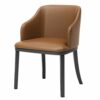 dining chair Kitchen Dining Room Furniture Chairs Living Room Armchair Modern Leather High Back Padded Soft Seat Dining Chairs Black Metal Legs L