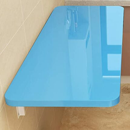 Wall Mounted Folding Table, Wood Folding Table Drop-Leaf Table, Laundry Folding Table Floating Desk Workbench For Small Spaces, Wall Hanging Kitc