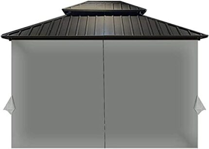 COWVIE Gazebo Privacy Curtain Replacement Universal 4-Panel Sidewalls 3 x 4 m (Only Curtain)