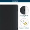 TETOTE 16x24 Inch Silver Frame Mirror, Bathroom Vanity Mirror for Wall, Modern Rectangle Round Corner Matte Framed Mirror (Horizontal/Vertical)