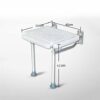 CHEWO Bath Stools,Wall-Mounted Drop-Leaf Stool Folding Shower Seat Anti-Slip Bath Bench with Leg Pe Waterproof Seat