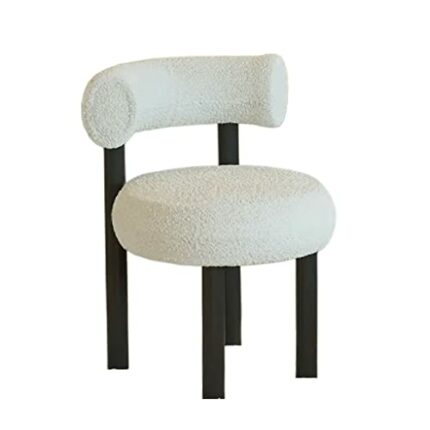 SDFGH Makeup Chair, Girl Bedroom Dressing Table, Stool, Backrest, Curved Chair