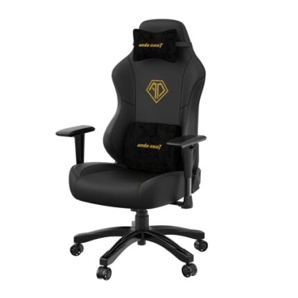 Anda Seat Phantom 3 Gaming Chair Black - Premium Desk Chair - Ergonomic Office Chair Leather with Neck and Lumbar Back Support Pillow Gaming Seat