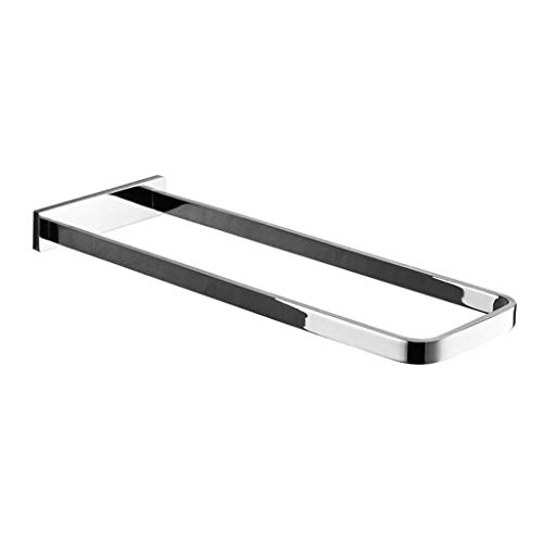 N/A Small Bathroom Kitchen Hand Towel Hanger Sticky Stick on Shower Bar Brushed Stainless Steel