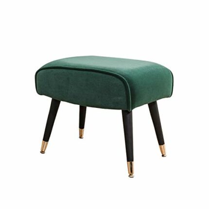 LUKEO Dark Green Sofa Stool, Nordic Retro Home Footstool, Living Room Small Coffee Table Sofa Stool