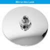 Fixed Shower Head, High-Pressure 8 inch Shower Head, Round Luxury Modern Chrome Look, Silicone Nozzles, Adjustable Shower Head Round with Swivel