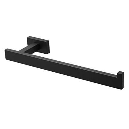 Mooche Hand Towel Holder 30CM Black Towel Rail Wall Mounted for Bathroom, SUS304 Stainless Steel Towel Ring for Kitchen, GOY5290-B