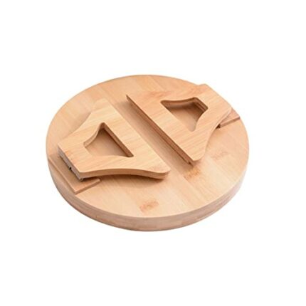 Sofa Arm Tray Foldable | Wooden Armrest Tray | Round Sofa Arm Table Cup Holder, Wooden Sofa Clip Tray for Drinks, Remote Control, Snacks