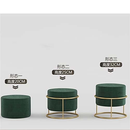 LUKEO Round Stool, Household Small Stool, Living Room Coffee Table, Sofa Stool, Shoe Stool Replacement