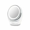 Medisana CM 835 round make-up mirror - Table mirror with LED lighting and 5x magnification - Make-up mirror with 360° swivel function