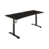 X-Rocker Cougar XL Height Adjustable Gaming Desk and Workstation, Heavy Duty Metal Computer Table with Carbon Fibre Effect & Full Mousepad, Cup H