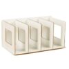 Liummrcy Folding Wooden CD Rack DVD Rack Book Rack CD Stand DVD Stand CD Storage Shelf,Wooden CD Rack Desktop Book Storage Shelf Stand 4 Sections