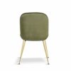 Direct VR Velvet Dining Chairs, Green seat and Black Legs, one Size
