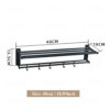 HIGOH Towel Rack Aluminum Towel Rack,Wall Mounted Shower Room Hanger,Foldable with Hook Towel Storage Holder Bathroom Accessories Bathroom Hardwa