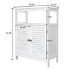 DSHGDJF 100-page Two-door Cabinet Bathroom Dining Room Porch MDF 60x30x80CM White