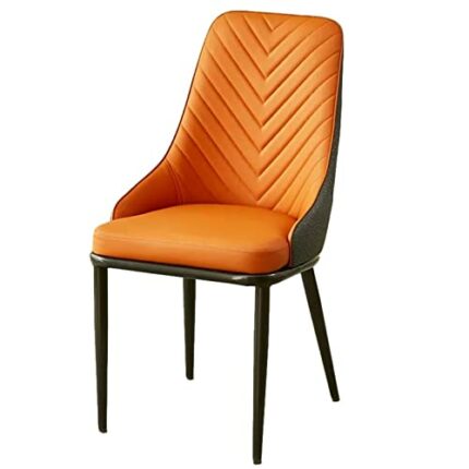 JHKZUDG Kitchen Dining Chair with Arms And Backrest,Furniture Modern Living Dining Room Accent Arm Chairs Club Guest with Metal Legs,for Bedroom