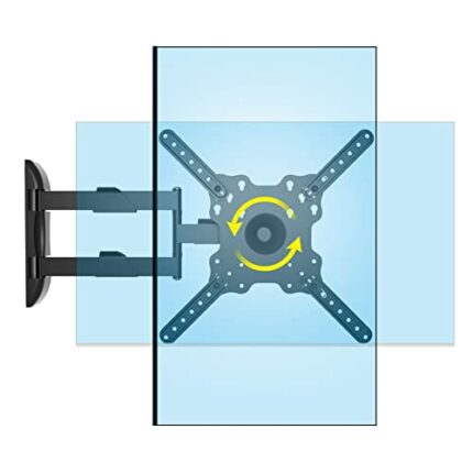 HILLPORT TV Wall Bracket 32-55 Inch 360° Rotate Tilting Swivel TV Mount for Wall for Vertical TV Screens and Large Monitor up to 19.8 kg, MAX VES