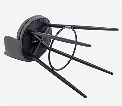 DWILKE 26 Inch Counter Height Bar Stools Set of 3 Swivel Barstools with Low Back Kitchen Island Bar Chair with Arms, Nappa Leather Metal Base Uph