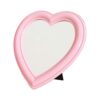 1 Piece Small Heart Shaped Makeup Mirror Tabletop Cosmetic Mirror Heart Makeup Mirror Vanity Makeup Mirror Lovely Mirror Wall Desktop Cosmetic Mi