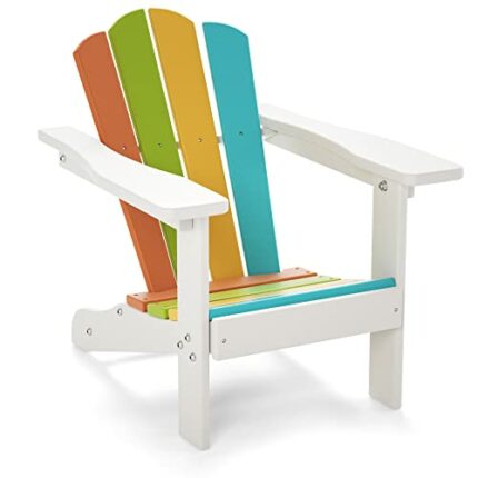 TORVA Kids Adirondack Chair, Outdoor Garden Chair for Children, Adirondack Chairs for Patio Porch Patio Backyard Fire Pit, Recyclable & Weather R