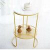CZDYUF Bedside Table Small Simple Bedroom Bedside Rack Nordic Marble Side Table Small Coffee Table Bedside Table Ins