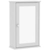 Bath Vida Priano Bathroom Cabinet Single Mirrored Door Wall Mounted, White