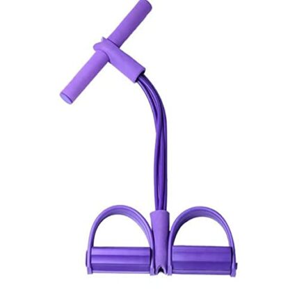 4-Tube Elastic Pull Rope,Sit-up Equipment Yoga Strap Bodybuilding Expander Tummy Trainer Foot Pedal Pull Rope Resistance Exercise for Abdomen Arm