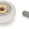 Set of 4 Dia 19mm Stainless Steel Shower Door Wheels Rollers Runners, White, 19mm x 5mm (Stainless steel-4PCS)