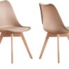 Life Interiors Lorenzo Retro Dining Chair 2-Piece Set, Grey