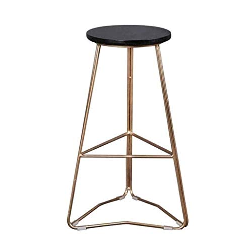 LUKEO Nordic light luxury bar chair simple net red bar stool front desk cafe restaurant leisure back high stool (Size : L)
