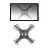ACT TV Wall Mount Swivel for 23-55 inch, Max VESA 400x400mm, TV Bracket incl. Cable Management System, Max. Load 35KG - AC8354