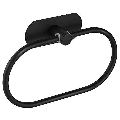JXINLODGEG Towel Holder, Self Adhesive Towel Ring for Bathroom, SUS 304 Stainless Steel Hand Towel Rail Rack Wall Mounted Towel Hanger for Bathro