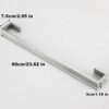 Hallyware Single Towel Bar SUS 304 Stainless Steel 60 cm/24 inches Towel Rails Rack for Kitchen and Bathroom Wall Mounted,Brushed Silver
