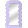 Z PLINRISE Aesthetic Wave Pattern Irregular Frame Mirror, Decorative Desk Wall Mirror for Living Room Bedroom Hallway Home Decor Birthday House W