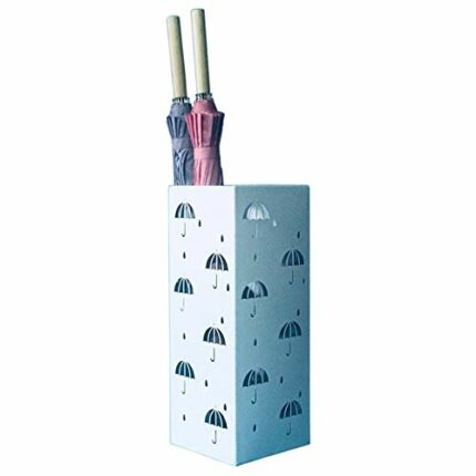 AANAN Umbrella Stands,Metal Umbrella Stand Rack with Drip Tray - Square Umbrella Holder for Home Office Hallway Entryway Decor