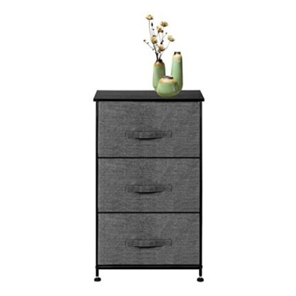 N/A 3 Layers Fabric Drawer Nightstand Organizer Closet Storage Non-woven Chest of Dresser Sundries Cabinet Home Bedroom Furniture