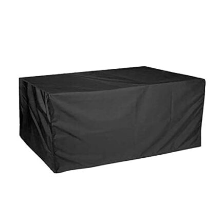SIMENG 210D Oxford cloth black outdoor garden furniture dust cover garden table and chair sunscreen PU coating silver coated double needle chain