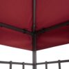 3x3m Gazebo Replacement Canopy Top Cover Double Tiered Canopy Top Cover for Outdoor BBQ Roof Cover Grill Shelter (Only Cover) Green Single top