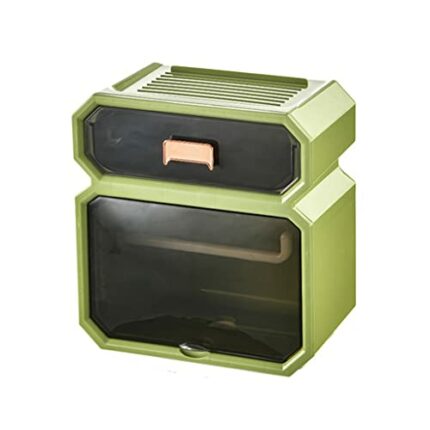 JYDQM Wall Mounted Tissue Box, Household Toilet, Kitchen, Toilet, Living Room, Perforated Free Multi-functional Shelf (Color : Argento, Size : 22