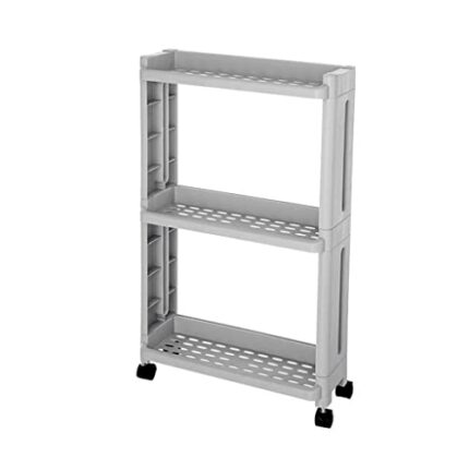 SLNFXC Kitchen Shelf Organizer Wheels Trolley Bathroom Gap Storage Rack Sundries Storage Rack Pulley Living Room (Color : 3-pack, Size : 1pcs)