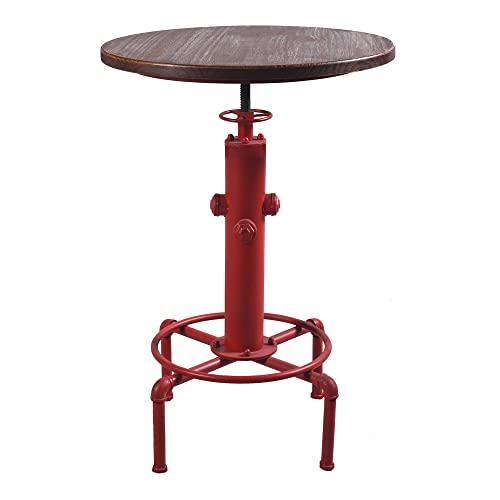 Topower Industrial Bar Table 31.5-41.3" Adjustable Pub Table Kitchen Dining Coffee Bistro Table