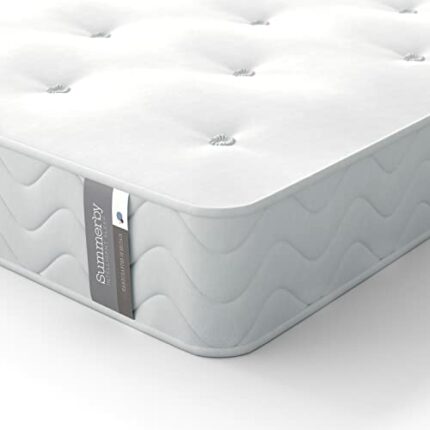 Summerby Sleep Egyptian Cotton and Eco-Comfort Spring Hybrid Mattress | Single: 90 x 190cm, White