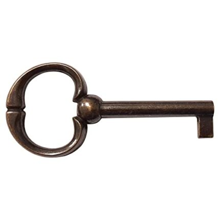 cyclingcolors 1x Vintage Style Open Barrel Skeleton Key Furniture Cabinet Antique Burnished