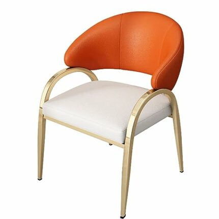 LEIGE Leather Dinning Chair HOME Table Living Room Arm Dining Chairs Kitchen Designer Household