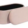 ASPECT Lola Bedroom/Living Room Velvet Storage Ottoman (80x40x40cm, Pink)