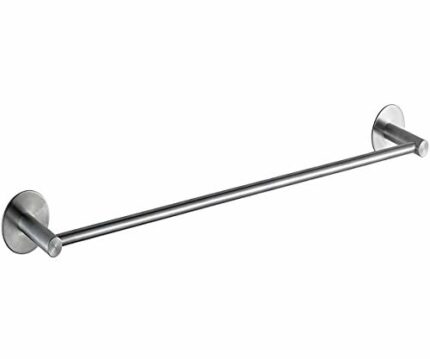 15.7 Inches Self Adhesive Single Towel Rack, Brushed SUS 304 Stainless Steel for Kitchen Bathrooms Lavatory Closets, Water and Rust Proof