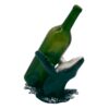Whale Wine Bottle Holder, Nautical Décor, Freestanding Tabletop Decoration, 5.75 Inches