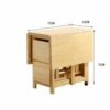 XJWWW-URG Wood Color 1.2M Dining Table Folding Drop Leaf Butterfly Solid Wooden Kitchen Furniture Natural Wooden (only Folding Table) XJWWW-URG