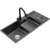 N/A Kitchen Multi-function Sink Single Basin Sink With Trash Can Under Counter Basin Large
