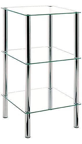 HAKU Möbel Shelf, metal, chrome, W 39 x D 39 x H 77 cm